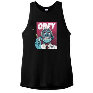 Obey Zombie Fauci Fauci Ouchie Political Ladies PosiCharge Tri-Blend Wicking Tank