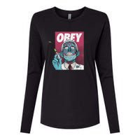 Obey Zombie Fauci Fauci Ouchie Political Womens Cotton Relaxed Long Sleeve T-Shirt