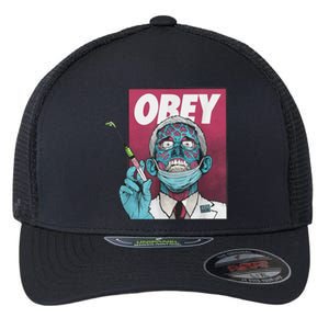 Obey Zombie Fauci Fauci Ouchie Political Flexfit Unipanel Trucker Cap