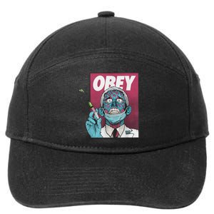 Obey Zombie Fauci Fauci Ouchie Political 7-Panel Snapback Hat