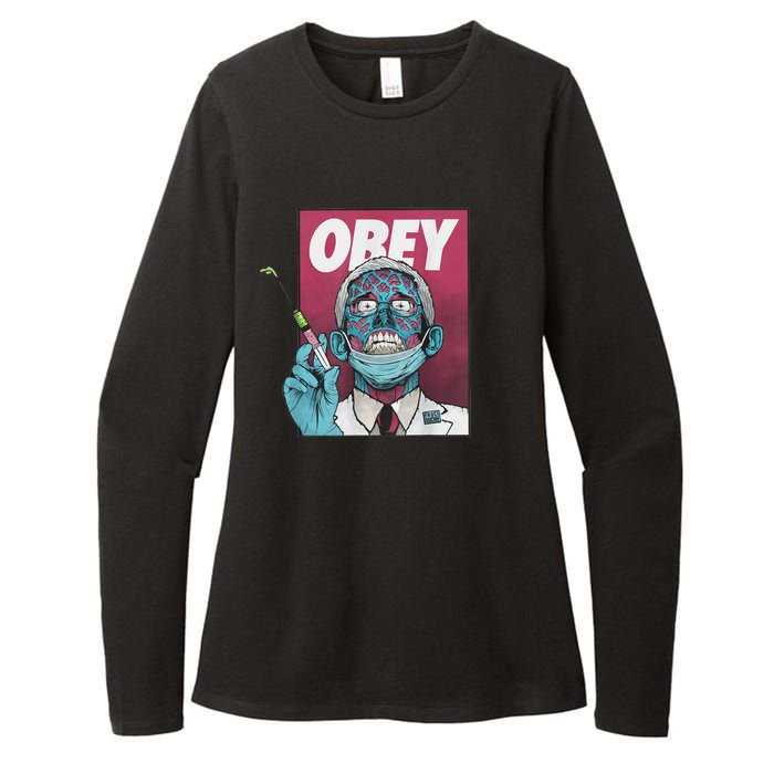 Obey Zombie Fauci Fauci Ouchie Political Womens CVC Long Sleeve Shirt