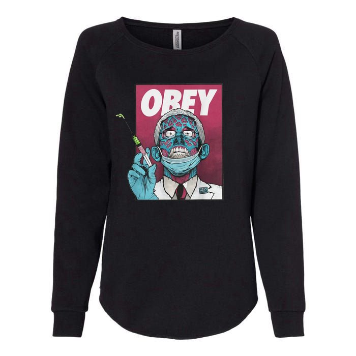 Obey Zombie Fauci Fauci Ouchie Political Womens California Wash Sweatshirt