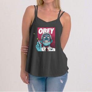 Obey Zombie Fauci Fauci Ouchie Political Women's Strappy Tank