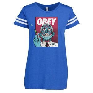 Obey Zombie Fauci Fauci Ouchie Political Enza Ladies Jersey Football T-Shirt