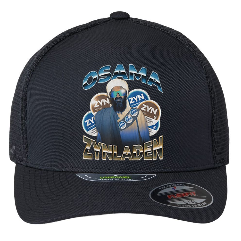 Osama Zynladen Funny Darty College Designs Flexfit Unipanel Trucker Cap
