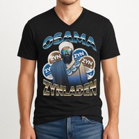 Osama Zynladen Funny Darty College Designs V-Neck T-Shirt
