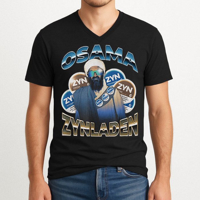 Osama Zynladen Funny Darty College Designs V-Neck T-Shirt