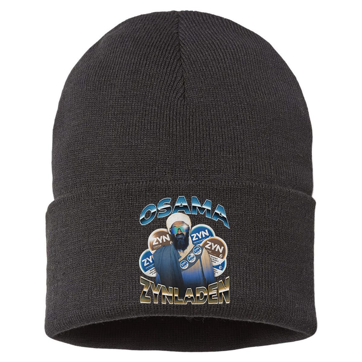 Osama Zynladen Funny Darty College Designs Sustainable Knit Beanie