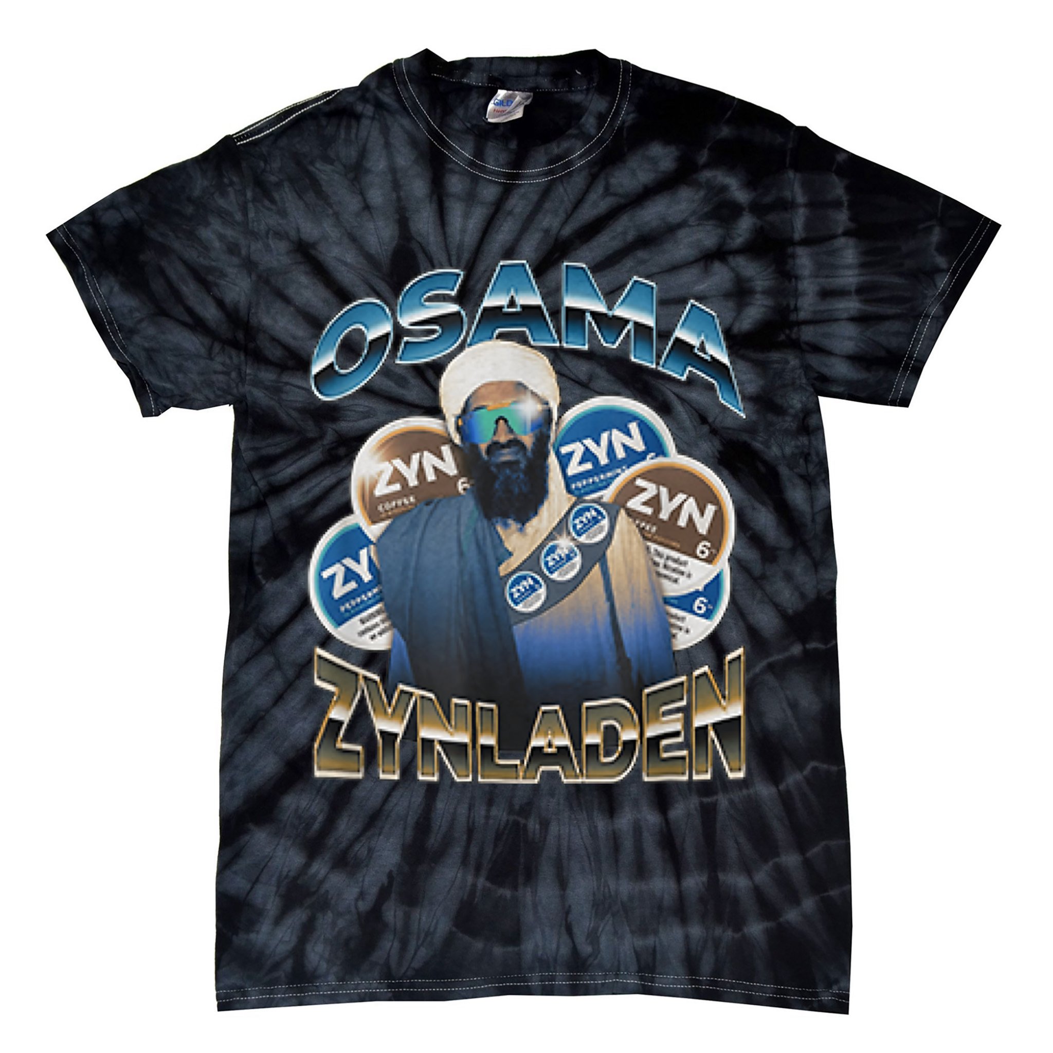 Osama Zynladen Funny Darty College Designs Tie-Dye T-Shirt