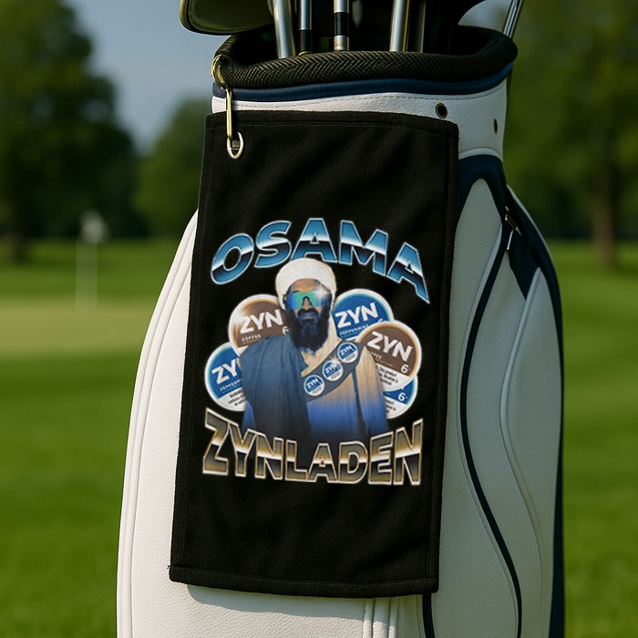 Osama Zynladen Funny Darty College Designs Golf Towel
