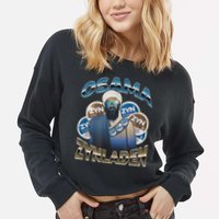Osama Zynladen Funny Darty College Designs Cropped Pullover Crew