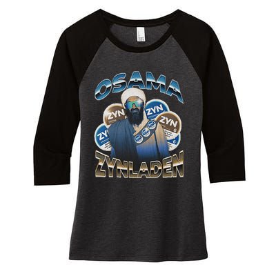 Osama Zynladen Women's Tri-Blend 3/4-Sleeve Raglan Shirt