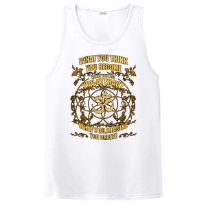 Om Zen Yoga What You Think You Become Spiritual PosiCharge Competitor Tank