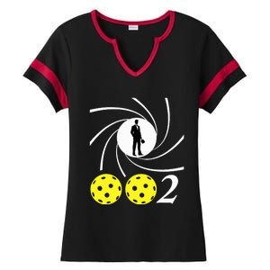 Pickleball 002 002 Spy Parody Ladies Halftime Notch Neck Tee