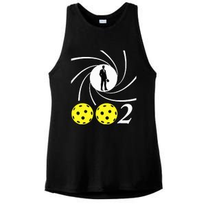 Pickleball 002 002 Spy Parody Ladies PosiCharge Tri-Blend Wicking Tank