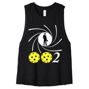 Pickleball 002 002 Spy Parody Women's Racerback Cropped Tank