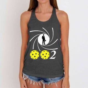 Pickleball 002 002 Spy Parody Women's Knotted Racerback Tank