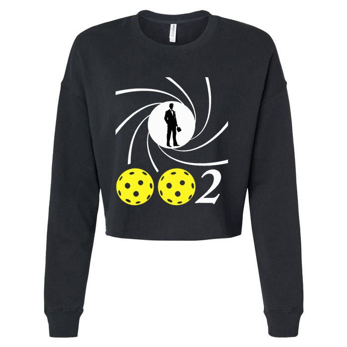 Pickleball 002 002 Spy Parody Cropped Pullover Crew