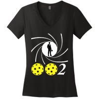 Pickleball 002 002 Spy Parody Women's V-Neck T-Shirt