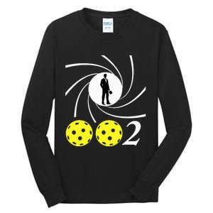 Pickleball 002 002 Spy Parody Funny Pickleball Tall Long Sleeve T-Shirt