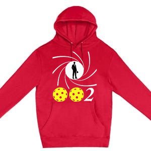 Pickleball 002 002 Spy Parody Funny Pickleball Premium Pullover Hoodie