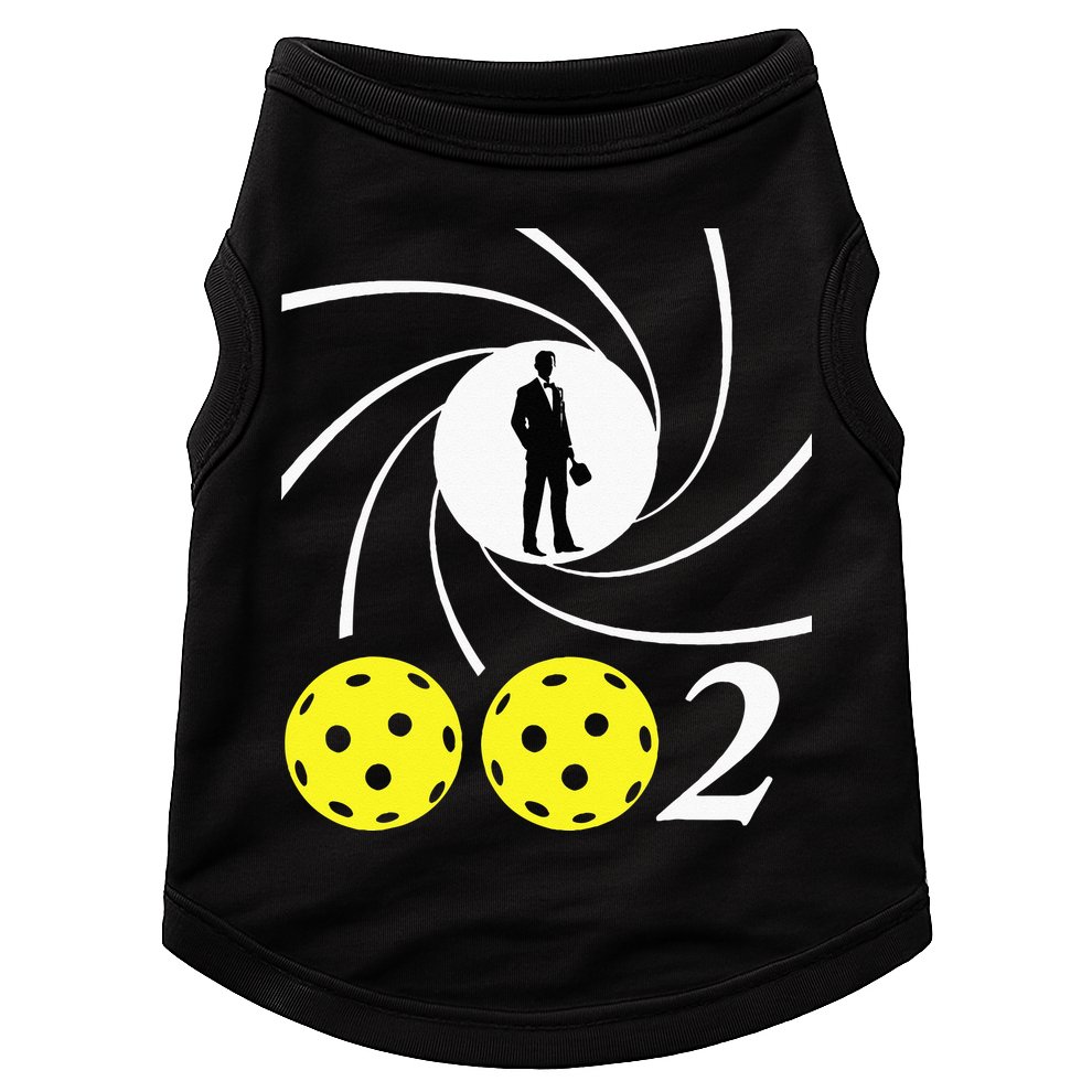 Pickleball 002 002 Spy Parody Funny Pickleball Doggie Tank
