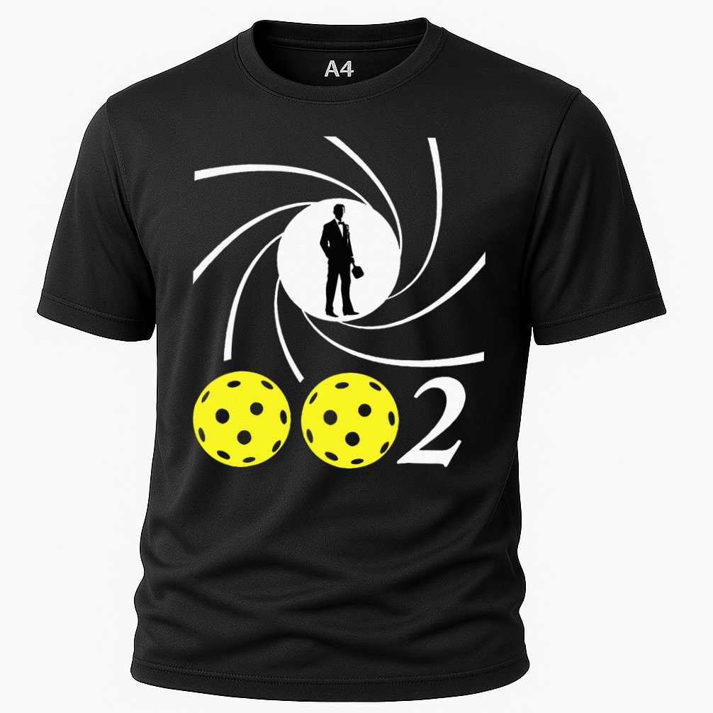 Pickleball 002 002 Spy Parody Funny Pickleball Cooling Performance Crew T-Shirt