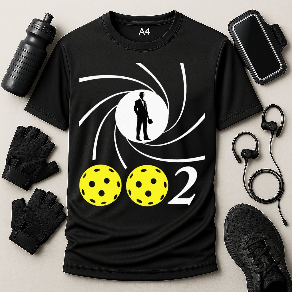 Pickleball 002 002 Spy Parody Funny Pickleball Cooling Performance Crew T-Shirt