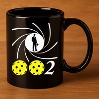 Pickleball 002 002 Spy Parody Funny Pickleball 11oz C Handle Ceramic Mug