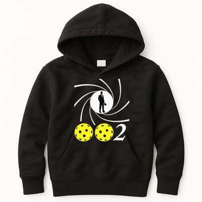 Pickleball 002 002 Spy Parody Funny Pickleball Kids Hoodie