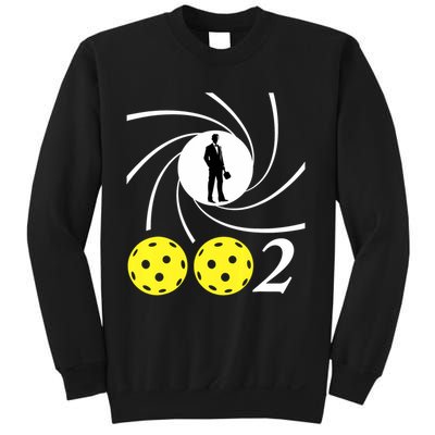 Pickleball 002 0 0 2 Spy Parody Funny Pickleball Sweatshirt