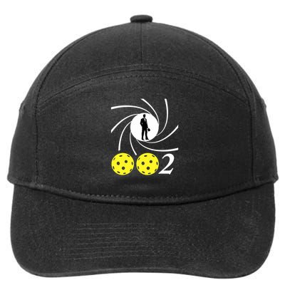 Pickleball 002 0 0 2 Spy Parody Funny Pickleball 7-Panel Snapback Hat