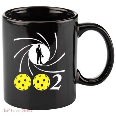 Pickleball 002 0 0 2 Spy Parody Funny Pickleball 11oz C Handle Ceramic Mug