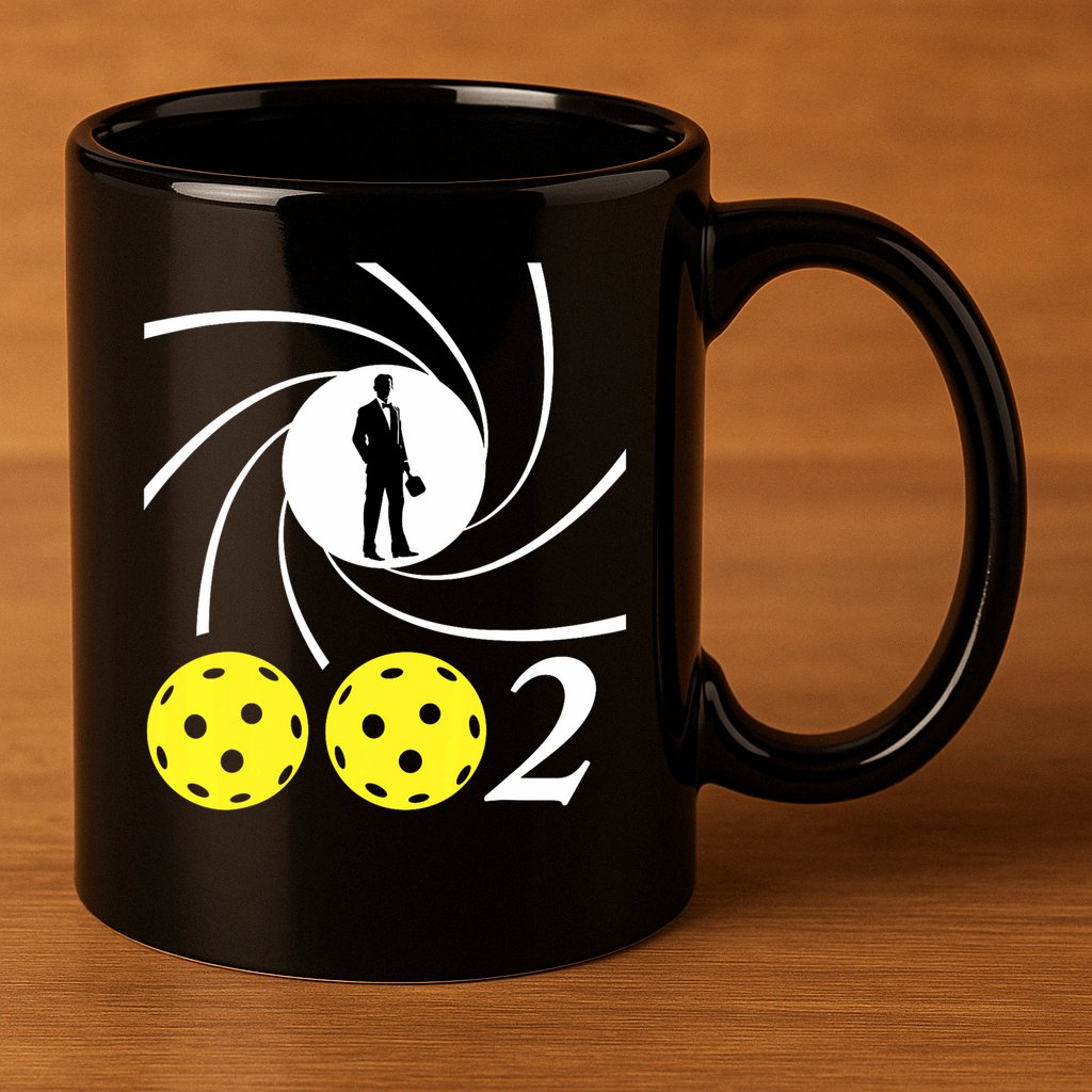 Pickleball 002 0 0 2 Spy Parody Funny Pickleball 11oz C Handle Ceramic Mug