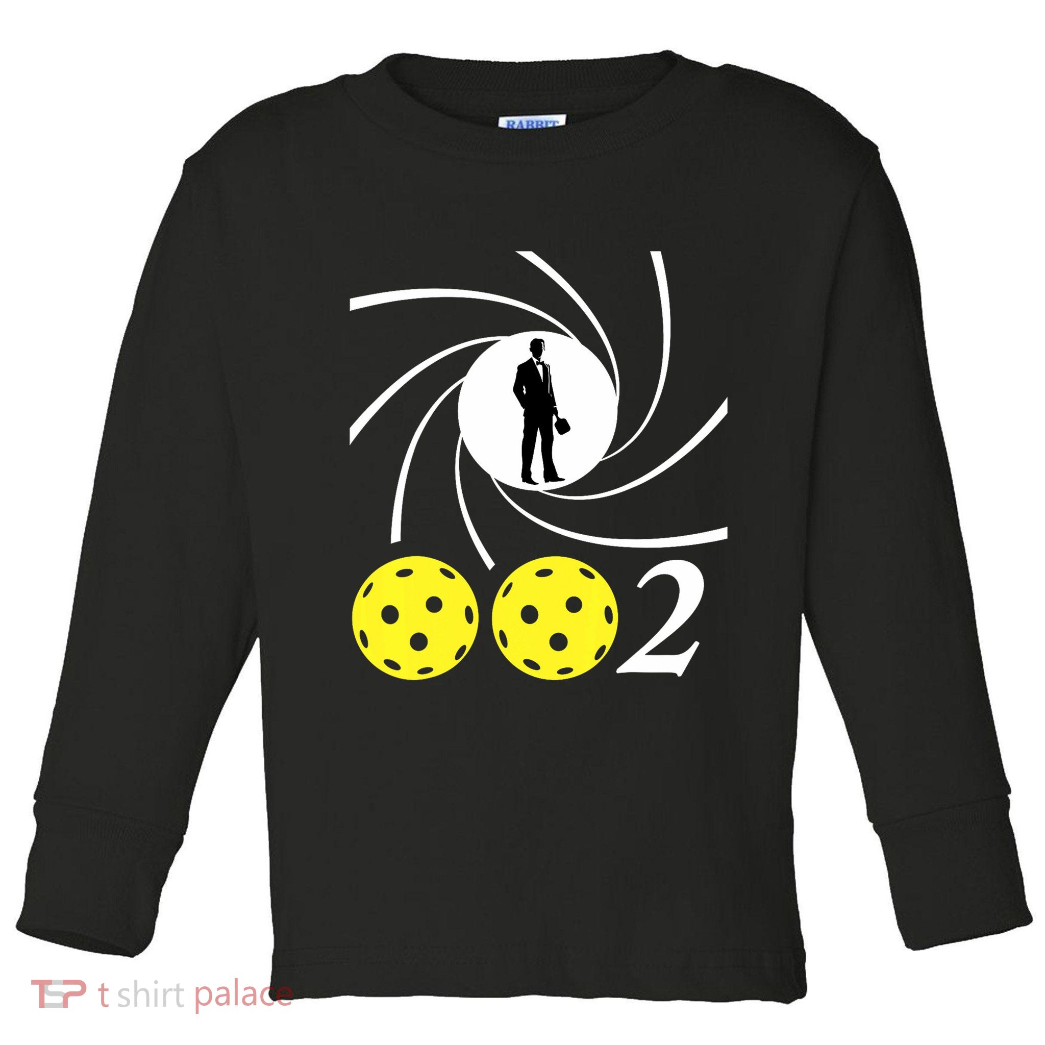 Pickleball 002 0 0 2 Spy Parody Funny Pickleball Toddler Long Sleeve Shirt