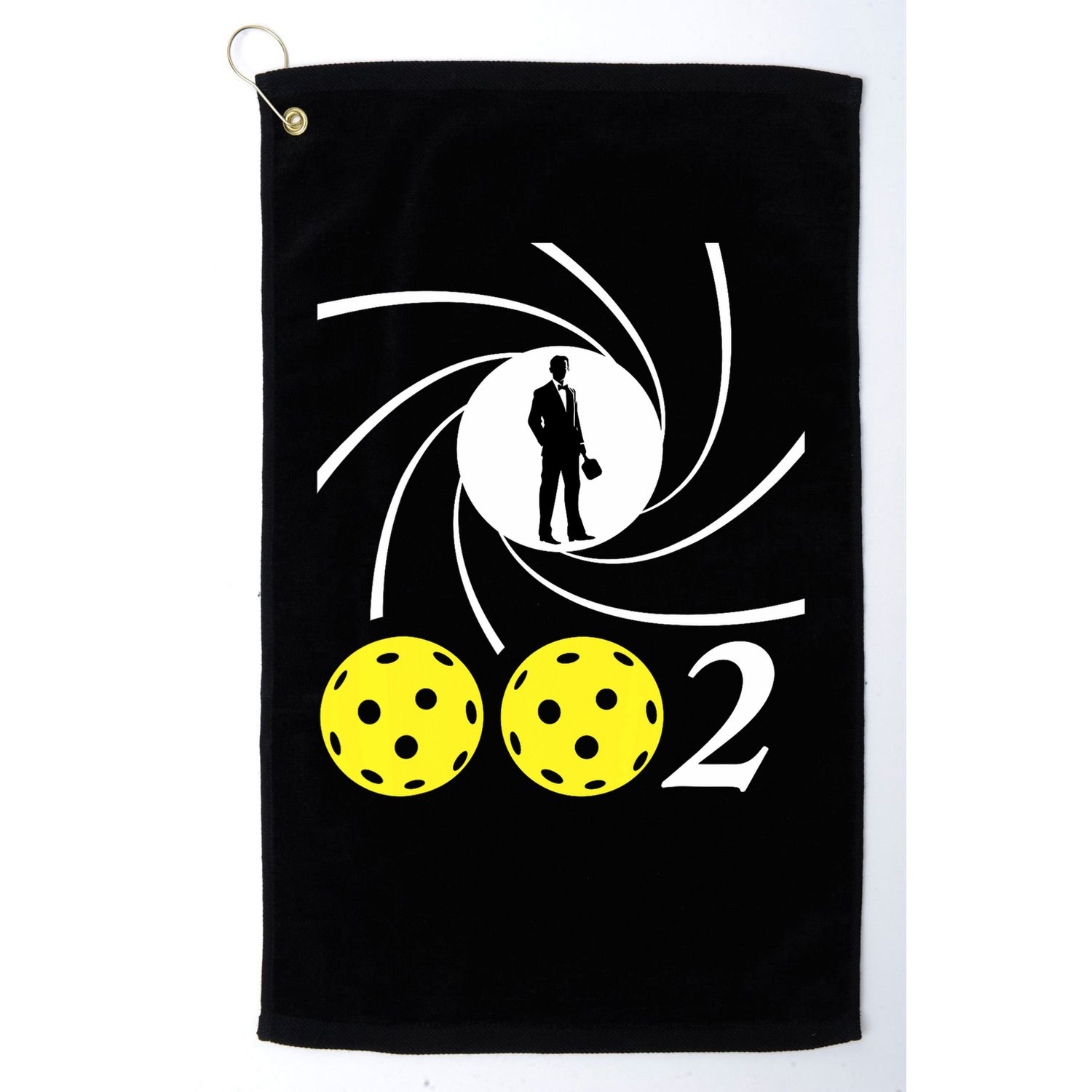 Pickleball 002 0 0 2 Spy Parody Funny Pickleball Golf Towel