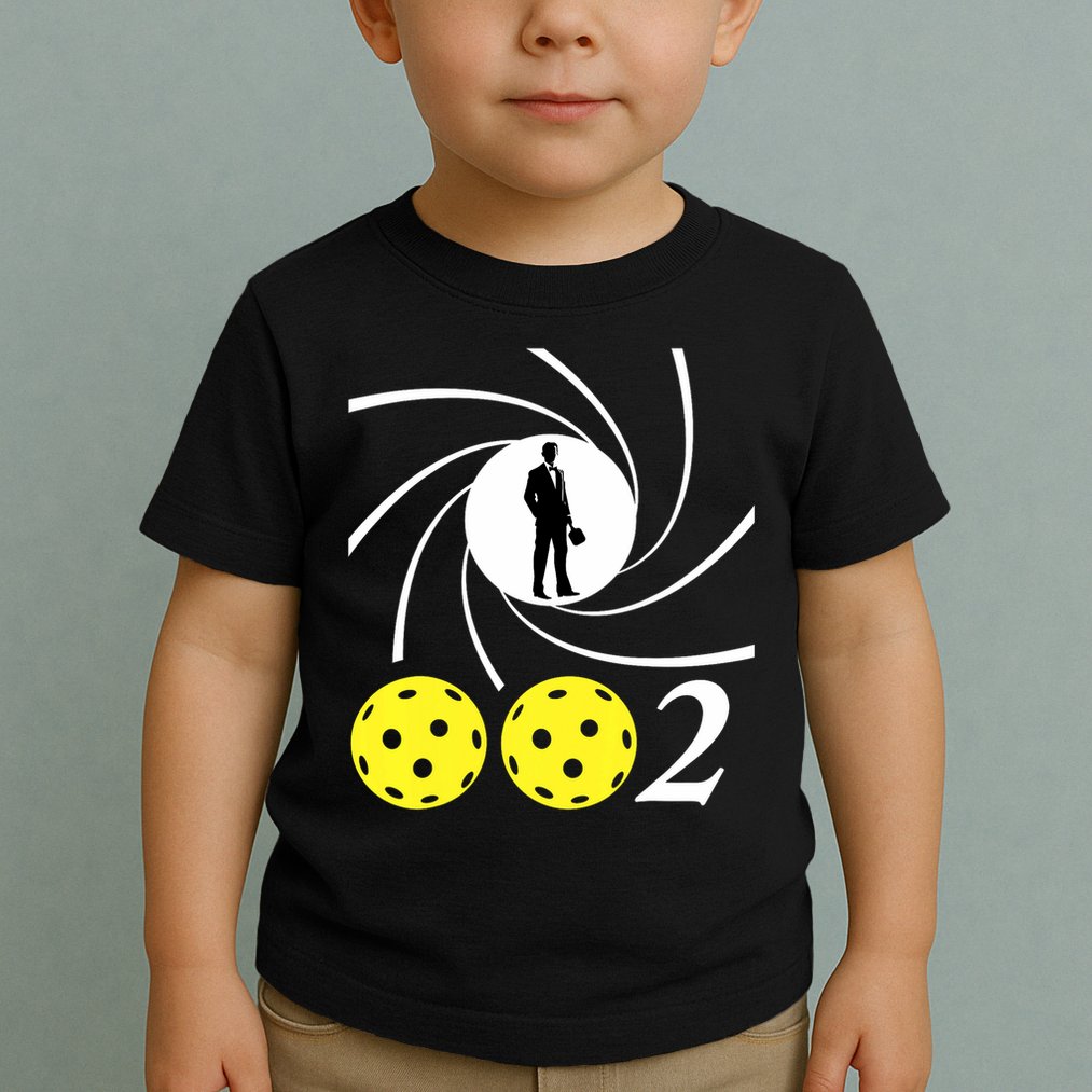 Pickleball 002 0 0 2 Spy Parody Funny Pickleball Toddler T-Shirt