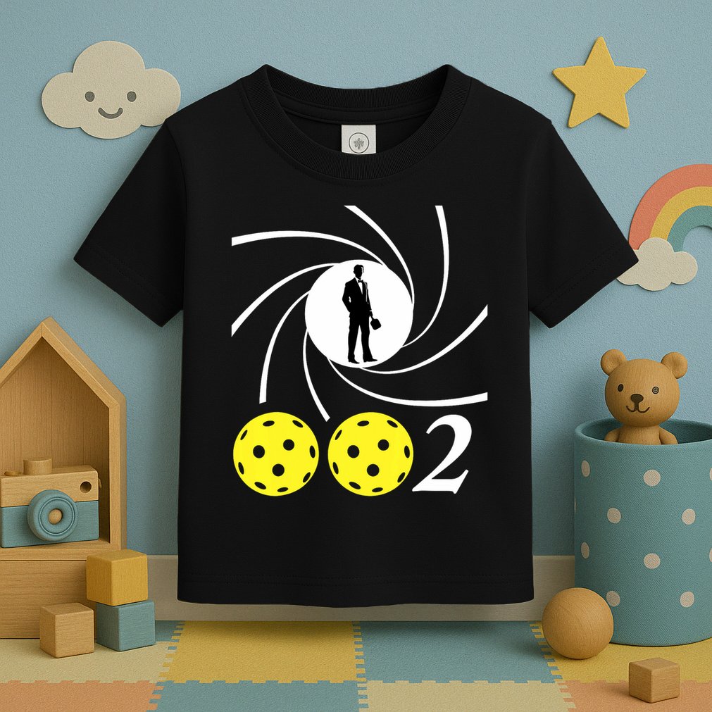 Pickleball 002 0 0 2 Spy Parody Funny Pickleball Toddler T-Shirt