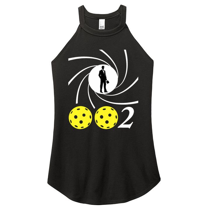 Pickleball 002 0 0 2 Spy Parody Funny Pickleball Women's Perfect Tri Rocker Tank