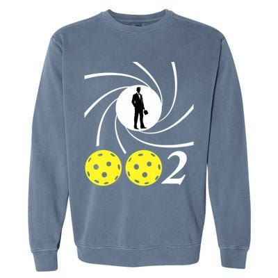 Pickleball 002 0 0 2 Spy Parody Funny Pickleball Garment-Dyed Sweatshirt