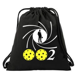 Pickleball 002 002 Spy Parody Funny Pickleball Drawstring Bag