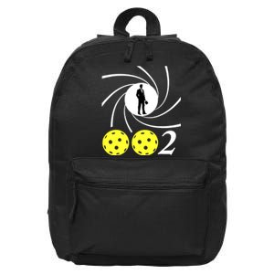 Pickleball 002 002 Spy Parody Funny Pickleball 16 in Basic Backpack