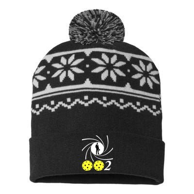 Pickleball 002 002 Spy Parody Funny Pickleball USA-Made Snowflake Beanie