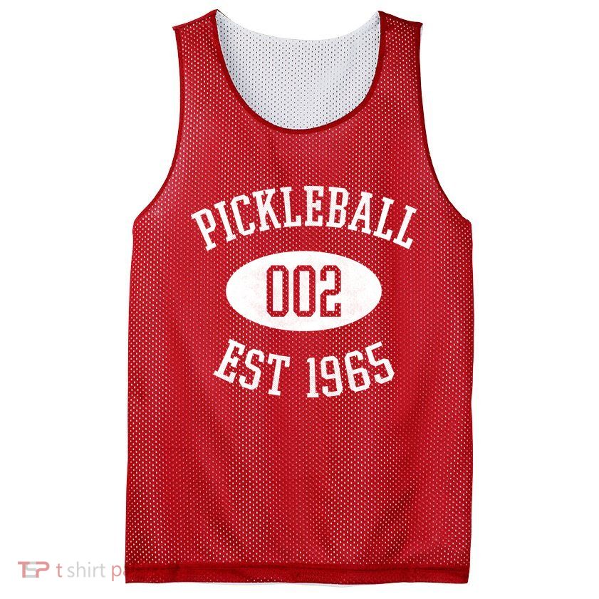 Pickleball 002 Est 1965 Mesh Reversible Basketball Jersey Tank