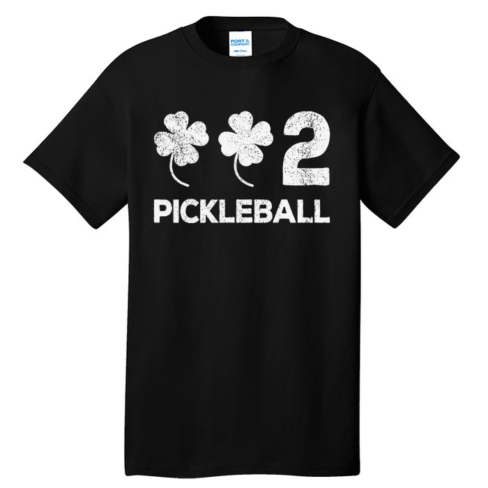 Pickleball 002 St Patricks Day Lucky shamrock player Tall T-Shirt