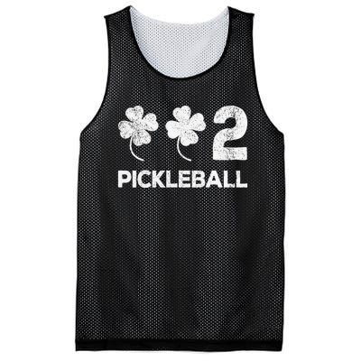 Pickleball 002 St Patricks Day Lucky shamrock player Mesh Reversible Basketball Jersey Tank