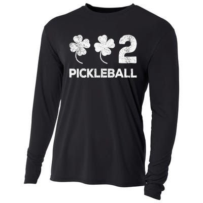 Pickleball 002 St Patricks Day Lucky shamrock player Cooling Performance Long Sleeve Crew