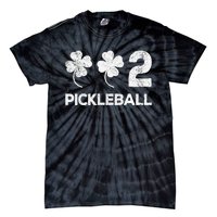 Pickleball 002 St Patricks Day Lucky shamrock player Tie-Dye T-Shirt