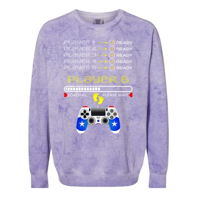 Players 1 2 3 4 5 Ready Player 6 Loading Funny Gaming Gift Colorblast Crewneck Sweatshirt