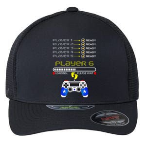 Players 1 2 3 4 5 Ready Player 6 Loading Funny Gaming Gift Flexfit Unipanel Trucker Cap